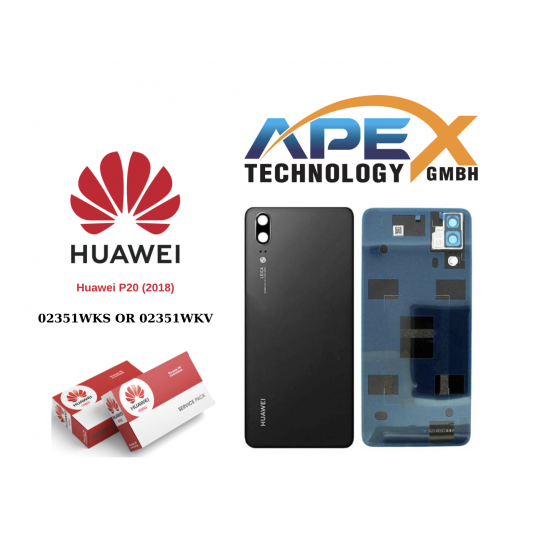 Huawei P20 (2018) BLACK BATTERY COVER 02351WKS OR 02351WKV