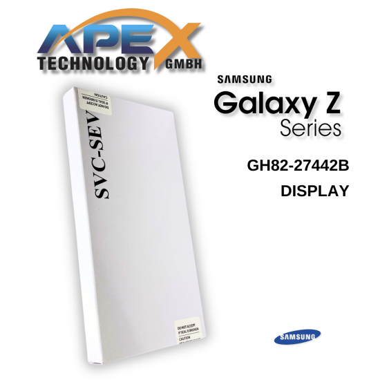 Samsung Galaxy F711 (Z Flip 3 5G 2021) CREAM INNER (NO CAMERA) LCD + BTRY / Screen + Touch GH82-27442B