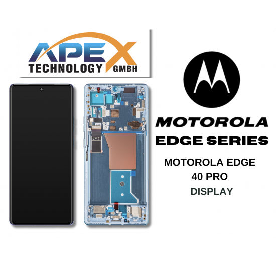 Motorola Edge 40 Pro 5G (2023) BLUE LCD / Screen + Touch 5D68C22011 OR 5D68C21987