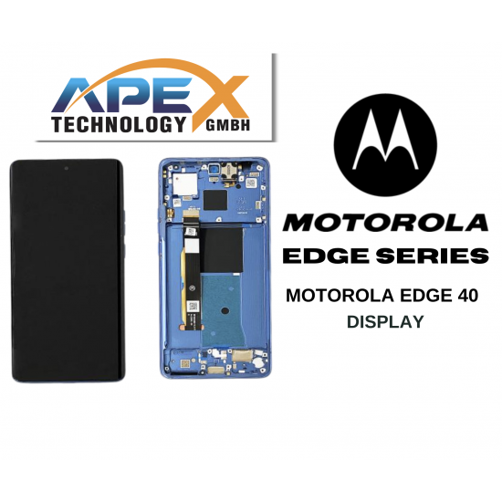 Motorola Edge 40 5G (2023) BLUE LCD / Screen + Touch 5D68C22671 OR 5D68C22865