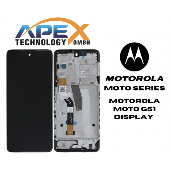 Motorola Moto G51 5G (2021) BLACK LCD / Screen + Touch 5D68C20028