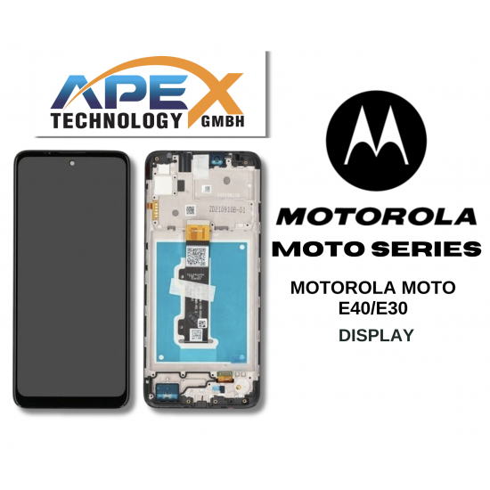 Motorola Moto E40 / E30 4G (2021) BLACK LCD / Screen + Touch 5D68C19697 OR 5D68C19697RR