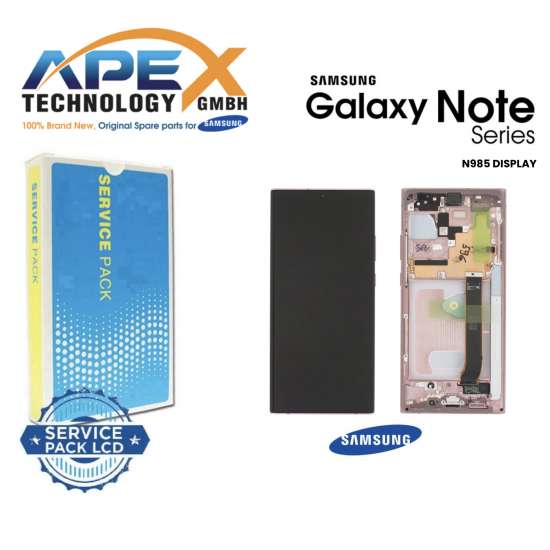 Samsung Galaxy NOTE20 Ultra 4G/5G 2020  (SM-N985/N986) Display module LCD / Screen + Touch BRONZE (NO CAMERA) LCD GH82-31458D  OR GH82-31460D OR GH82-31461D