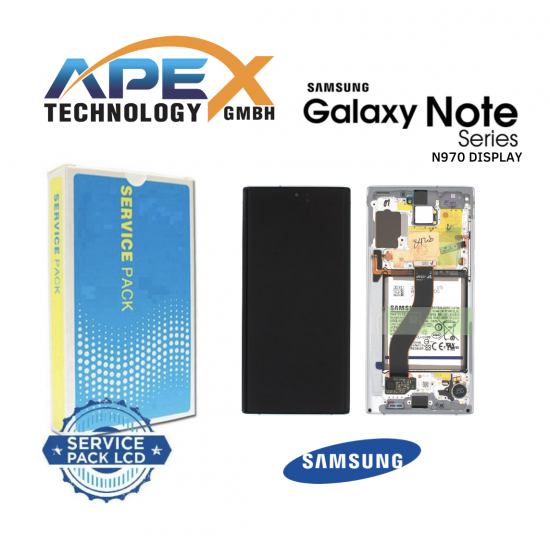 Samsung Galaxy SM-N970F (NOTE10 2019) AURA WHITE LCD + BTRY Display module LCD / Screen + Touch - GH82-20842B