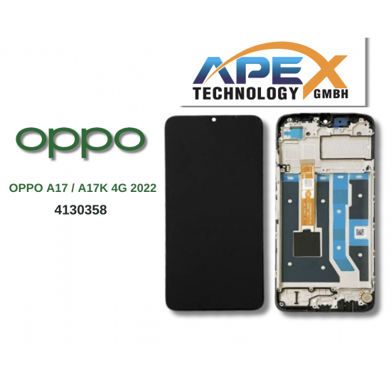 OPPO A17 / A17k 4G (2022) BLACK LCD / Screen + Touch 4130358