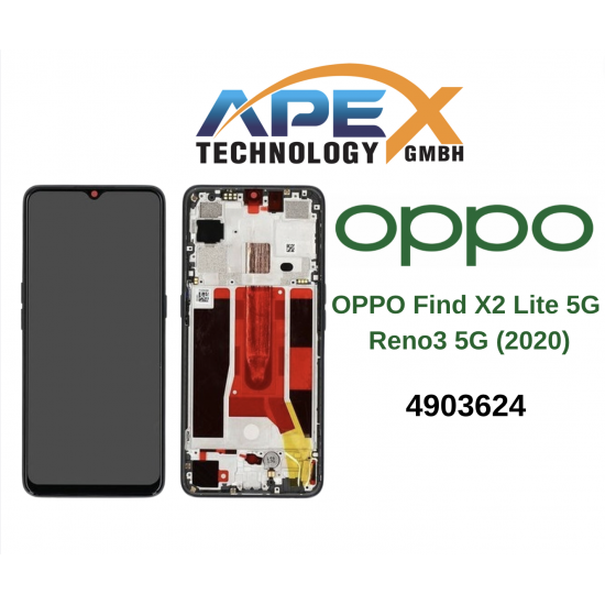 OPPO Find X2 Lite 5G / Reno3 5G (2020) BLACK LCD / Screen + Touch 4903624