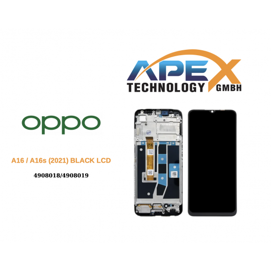 OPPO A16 / A16s (2021) BLACK LCD Display module LCD / Screen + Touch BLACK LCD 4908018 or 4908019