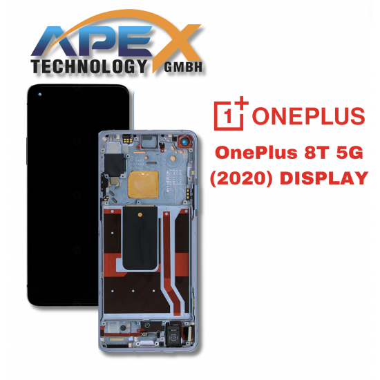 OnePlus 8T 5G (2020) SILVER LCD / Screen + Touch 2011100215 OR 4905199    