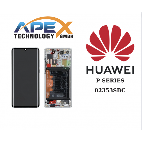 Huawei P30 Pro (2019) SILVER/WHITE LCD / Screen + Touch + Battery 02353SBC