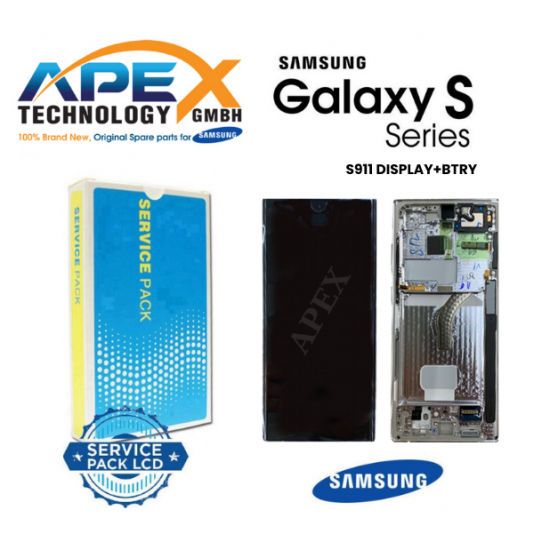 Samsung SM-S911 Galaxy S23 Display module LCD / Screen + Touch BEIGE + BTRY GH82-30482B +BTRY