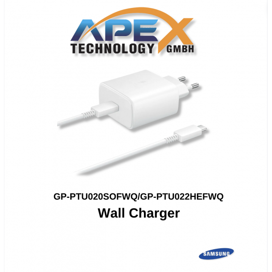 Wall Charger Samsung EP-TA845, 45W, 4.05A, 1 x USB-C, White