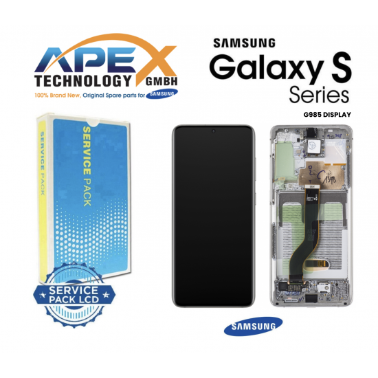 SAMSUNG GALAXY SM-G985/G986 (S20 plus 4G/5G 2020) Display module LCD / Screen + Touch WHITE (NO CAMERA) LCD GH82-31441B OR GH82-31442B