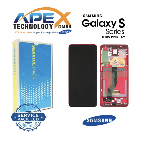 Samsung Galaxy SM-G985/G986 (S20 plus 4G/5G 2020) RED (WITH CAMERA) Display module LCD / Screen + Touch GH82-22134G OR GH82-22145G OR GH82-22465G