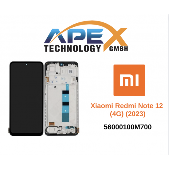 Xiaomi Redmi Note 12 (4G) (2022) BLACK Display module LCD / Screen + Touch - 56000100M700