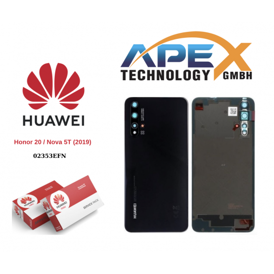 Huawei Huawei Honor 20 / Nova 5T (2019) BLACK BATTERY COVER 02353EFN