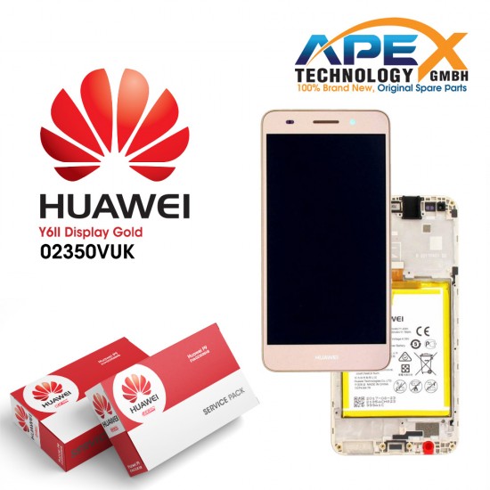 Huawei Y6 II 2016 (Honor 5A) Display module LCD / Screen + Touch + Battery Gold 02350VUK