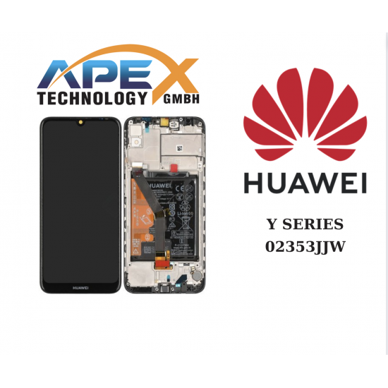 Huawei Y6S (2020) BLACK LCD / Screen + Touch + Battery Midnight Black  02353JJW   