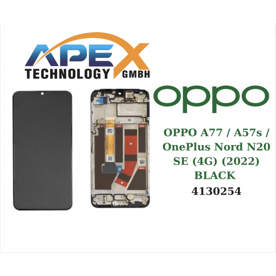 OPPO A57s / A77 // OnePlus Nord N20 SE (4G) (2022) BLACK LCD / Screen + Touch 4130254      