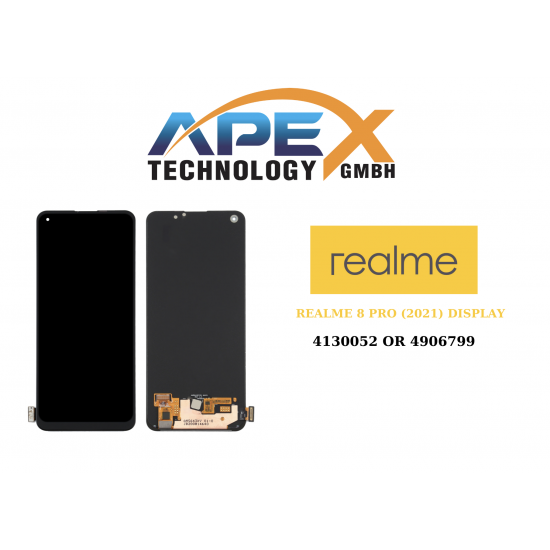 Realme 8 Pro/ 8 (4G) (2021) Display module LCD / Screen + Touch BLACK LCD 4130052 OR 4906799