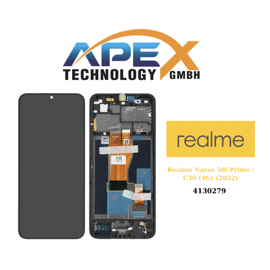 Realme Narzo 50i Prime / C30 (4G) (2022) BLACK LCD Display module LCD / Screen + Touch - 4130279