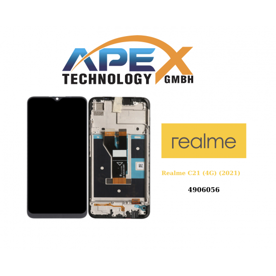 Realme C21 (4G) (2021) BLACK LCD Display module LCD / Screen + Touch - 4906056 