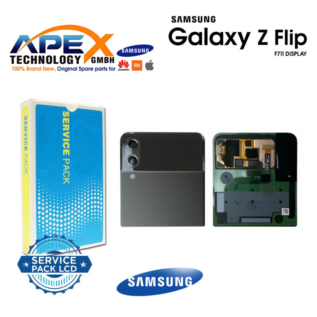 Samsung Galaxy F711 (Z Flip-3 5G 2021) BLACK OUTER Display module LCD ...