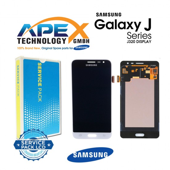 Samsung Galaxy SM-J320 (J3 2016) WHITE Display module LCD / Screen + Touch GH97-18414A GH97-18748A