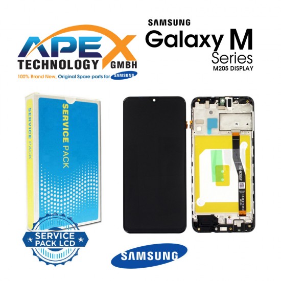 Samsung Galaxy SM-M205 (M20 2019) BLACK (with frame) Display module LCD / Screen + Touch - GH82-18682A OR GH82-18724A OR GH82-18743A