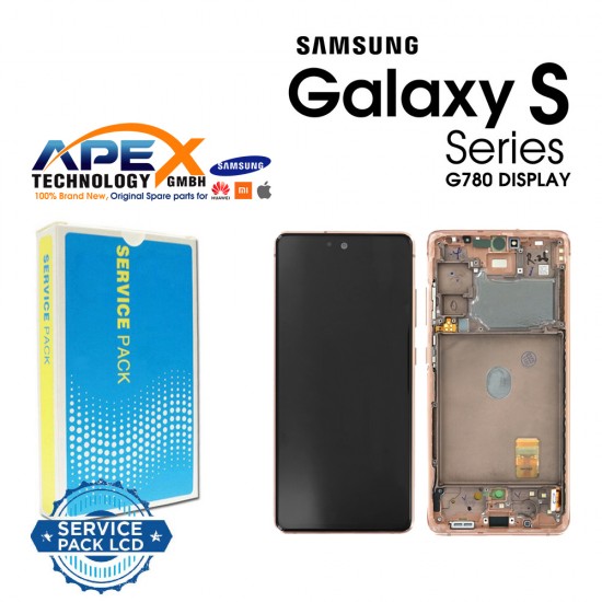 Samsung Galaxy G780/G781 (S20 FE 4G/5G 2020) Display module LCD / Screen + Touch - Cloud Orange - GH82-24220F OR GH82-24219F OR GH82-31328F OR GH82-31329F