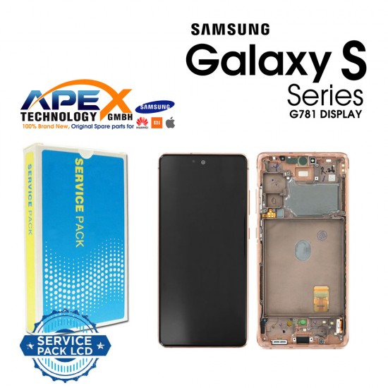 Samsung Galaxy G781/G780 (S20 FE 5G/4G 2020) Display module LCD / Screen + Touch - Cloud Orange - GH82-24214F OR GH82-24215F OR GH82-29056F OR GH82-31320F OR GH82-31321F