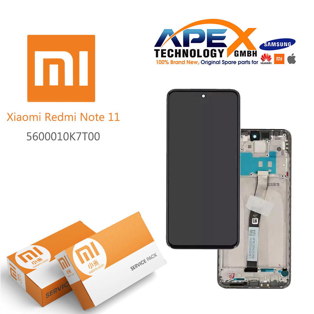 Comprar Pantalla Xiaomi Redmi Note 11 NFC, Note 11 4G 2022 Negro con Marco  Lcd 2201117TY 5600010K7T00 Service Pack