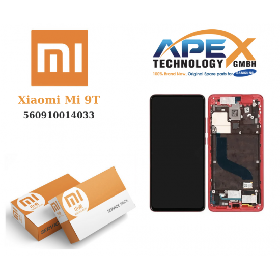 Xiaomi Mi 9T (2019) Dark Red Gradient Display module LCD / Screen + Touch (Service Pack) 560910014033