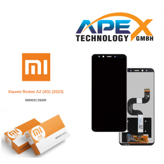 Xiaomi Redmi A2/A2+ (4G) (2023) BLACK Display module LCD / Screen + Touch Black (Service Pack) 560001C3S200