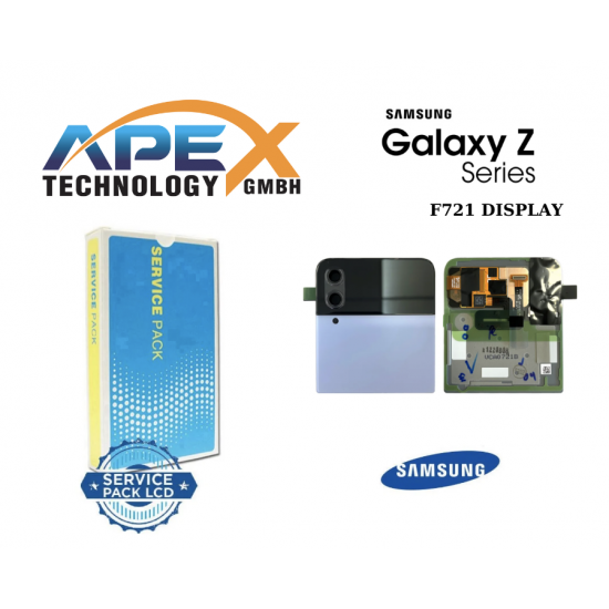 Samsung Galaxy Z Flip 4 5G 2022 (SM-F721) Blue Outer Display module LCD / Screen + Touch GH97-27947D