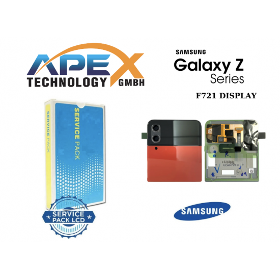 Samsung Galaxy Z Flip 4 5G 2022 (SM-F721) Red Outer Display module LCD / Screen + Touch GH97-27947H