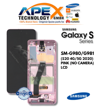 SM-G980/G981 (S20 4G/5G 2020) PINK (NO CAMERA) LCD