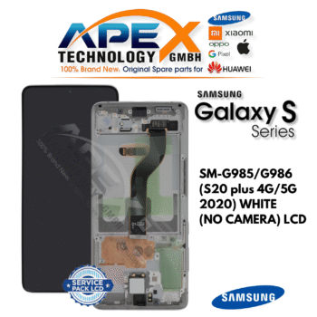 SM-G985/G986 (S20 plus 4G/5G 2020) WHITE (NO CAMERA) LCD