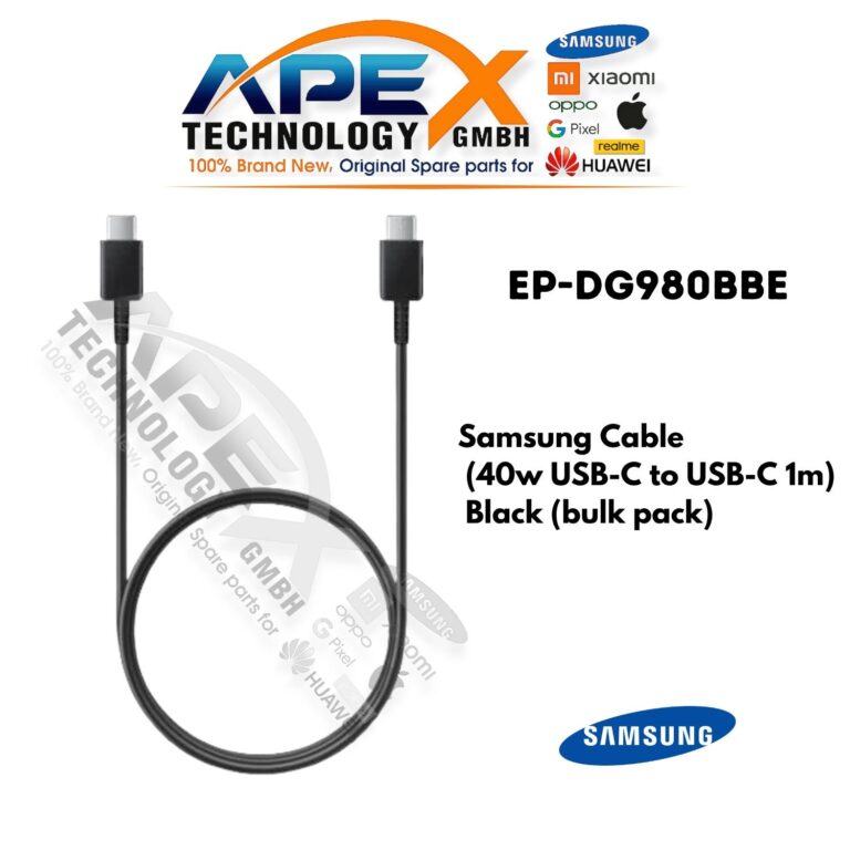 EP-DG980BBE Kabel Samsung (40w USB-C to USB-C 1m) Schwarz (bulk pack) – GH39-02060A