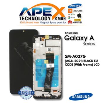 Samsung Galaxy A03s (SM-A037G) Écran LCD - Noir Eu Code (avec châssis) (Service Pack) – GH81-21233A