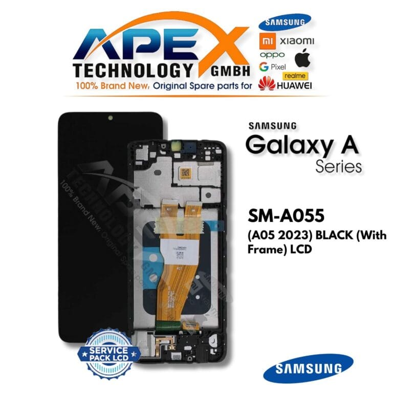 Samsung Galaxy A05 (SM-A055) Pantalla LCD - Negro (con marco) (Service Pack) – GH81-24189A