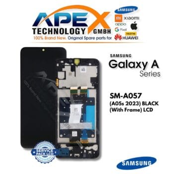 Samsung Galaxy A05s (SM-A057) LCD Screen Display - Black (with Frame) (Service Pack) – GH81-24364A