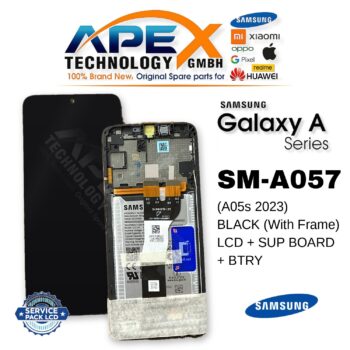 Samsung Galaxy A05s (SM-A057) LCD Screen Display - Black (with Frame) (Service Pack) – GH83-10287A