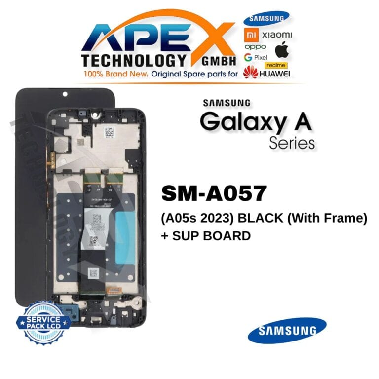 Samsung Galaxy A05s (SM-A057) Pantalla LCD - Negro (con marco) (Service Pack) – GH83-10391A