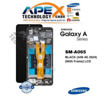 Samsung Galaxy A06 4G (SM-A065) LCD Screen Display - Black (with Frame) (Service Pack) – GH81-26440A