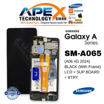 Samsung Galaxy A06 4G (SM-A065) LCD Screen Display - Black (with Frame) (Service Pack) – GH83-10865A