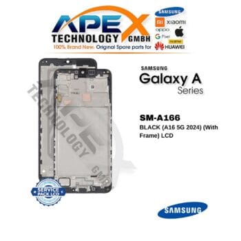 Samsung Galaxy A16 5G (SM-A166) LCD Screen Display - Black (with Frame) (Service Pack) – GH82-36143A