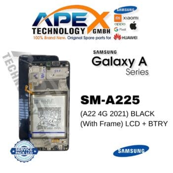 Samsung Galaxy A22 4G (SM-A225) Display LCD - Nero (con cornice) (Service Pack) – GH82-26241A