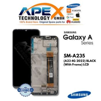 Samsung Galaxy A23 4G (SM-A235) LCD Screen Display - Black (with Frame) (Service Pack) – GH82-28563A
