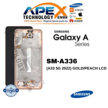 Samsung Galaxy A33 5G (SM-A336) Display LCD - Oro/peach (Service Pack) – GH82-28143D