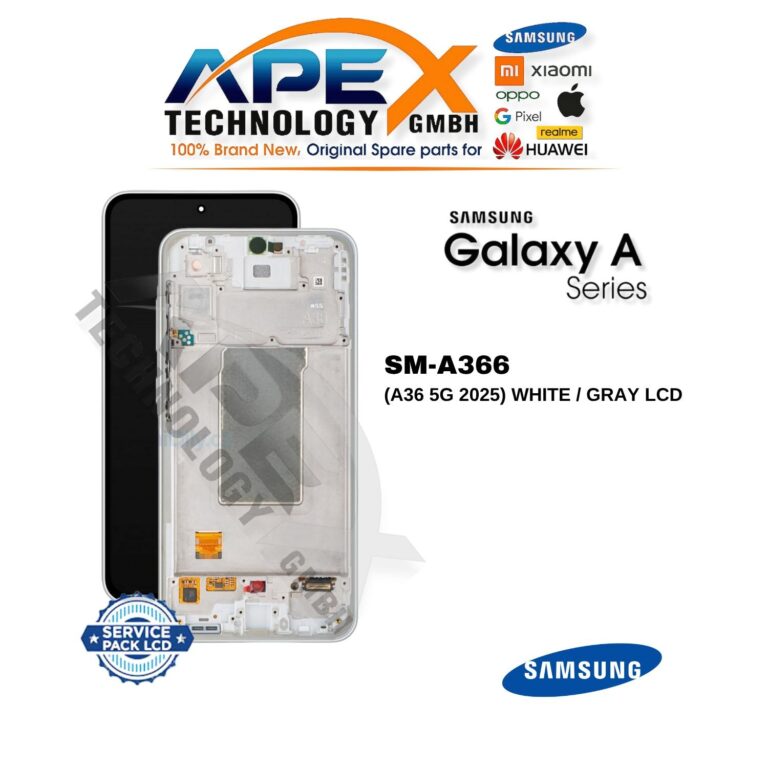 Samsung Galaxy A36 5G (SM-A366) Display LCD - Bianco / Grigio (Service Pack) – GH82-36841B